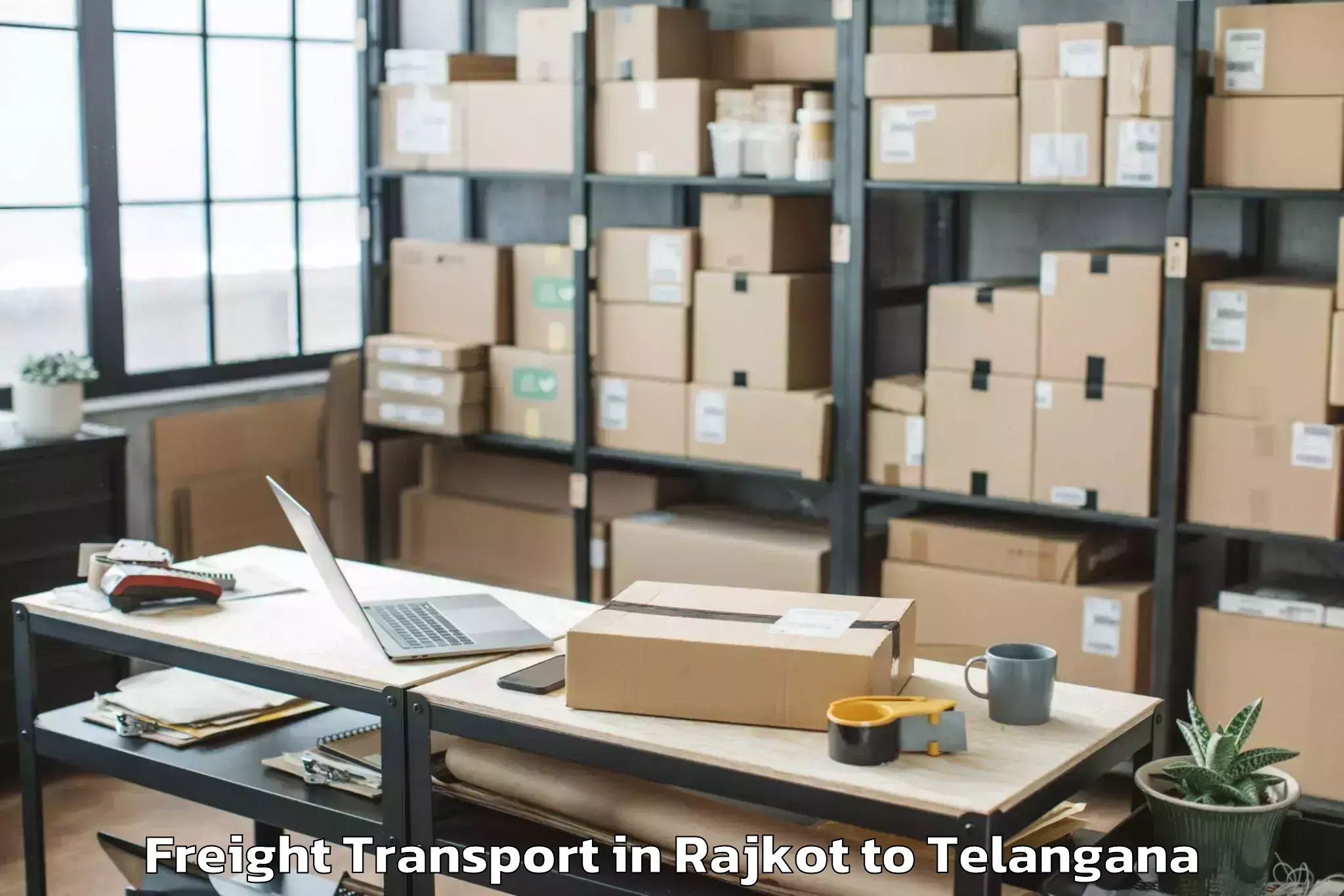 Hassle-Free Rajkot to Telkapalle Freight Transport